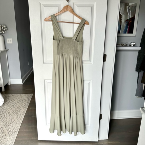 Show Me Your Mumu Claire Midi Dress Moss Green Size Small - Picture 6 of 10